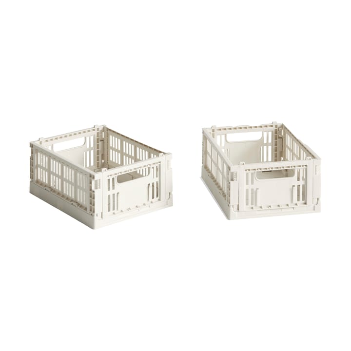 Κουτί αποθήκευσης HAY Colour Crate Mini σετ 2 τεμαχίων 13x17 cm - Off white - HAY