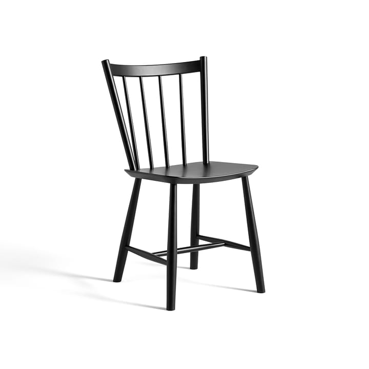 J41 καρέκλα - Black lacquered beech - HAY