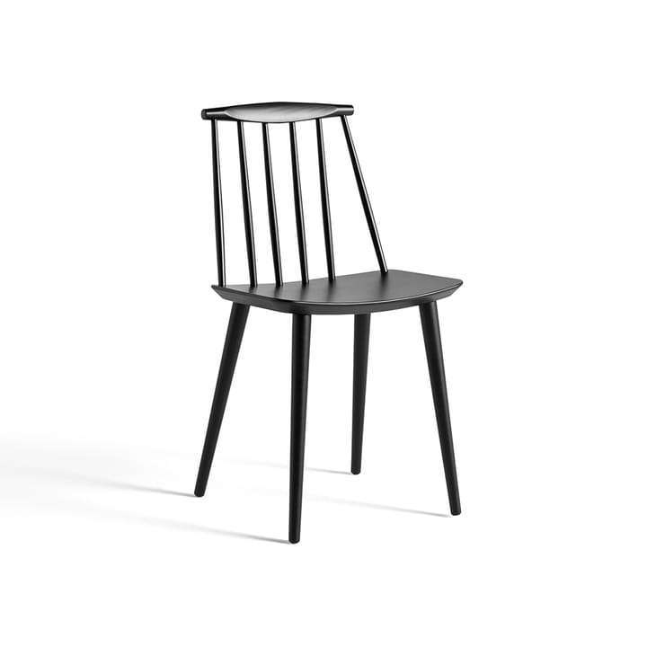 J77 καρέκλα - Black lacquered beech - HAY