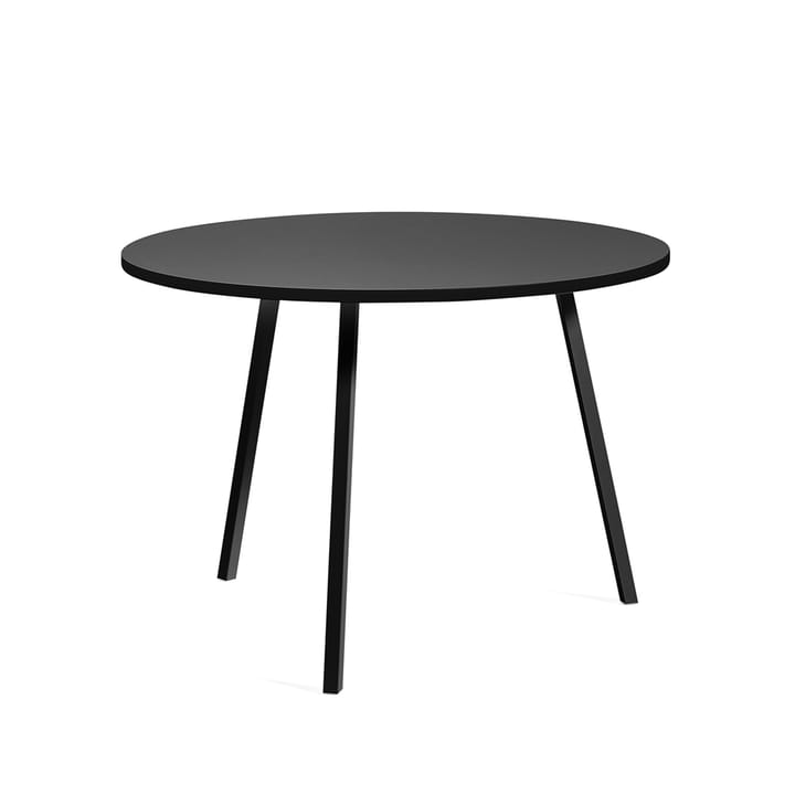 Loop Stand τραπέζι φαγητού στρογγυλό - Black linoleum-black, Ø105 cm - HAY