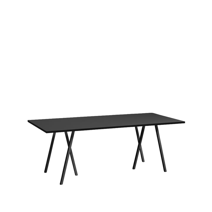 Loop Stand τραπέζι φαγητού - Black linoleum-black, 200 cm - HAY