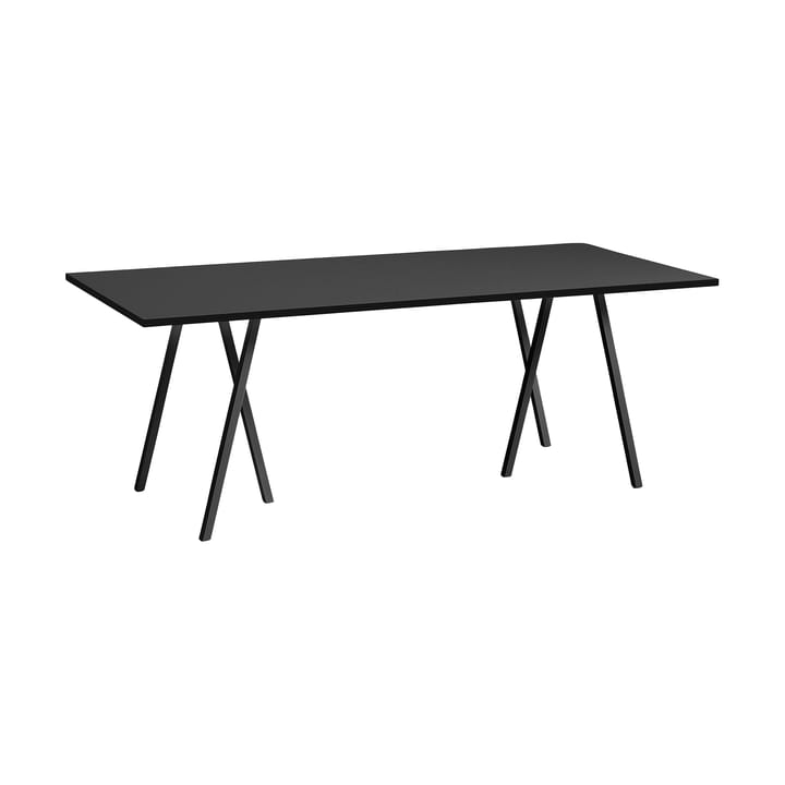 Loop Stand incl. support τραπεζαρία μεγάλο 92,5x200 cm - Black-black linoleum-black ash - HAY