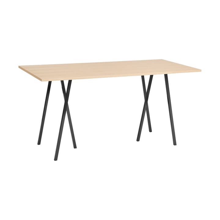 Loop Stand incl. support τραπέζι μπαρ 92,5x200 cm - Black-clear lacq. oak - HAY