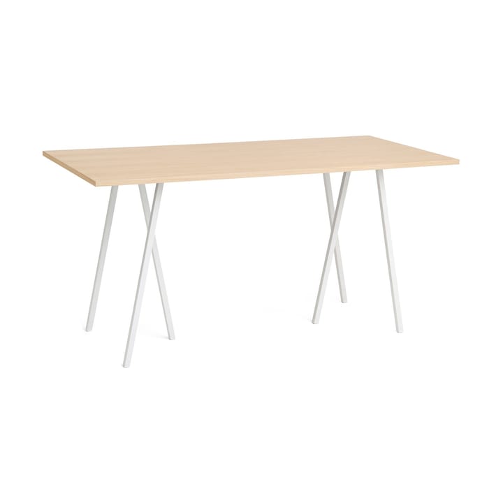 Loop Stand incl. support τραπέζι μπαρ 92,5x200 cm - White-clear lacq. oak - HAY