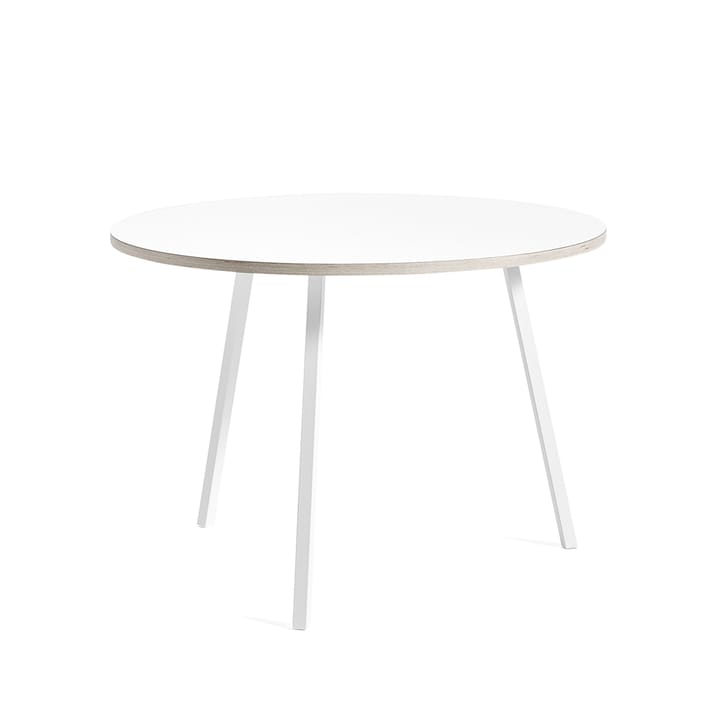 Loop Stand τραπέζι φαγητού στρογγυλό - White laminate-white, Ø105 cm - HAY