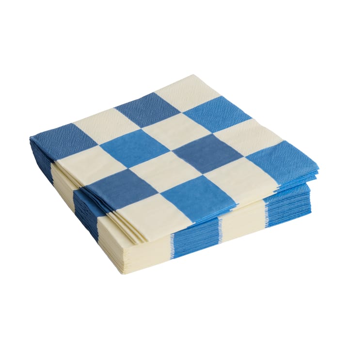 Χαρτοπετσέτες Pattern Dinner Check 40x40 cm 20 τεμάχια - Off white-blues M - HAY