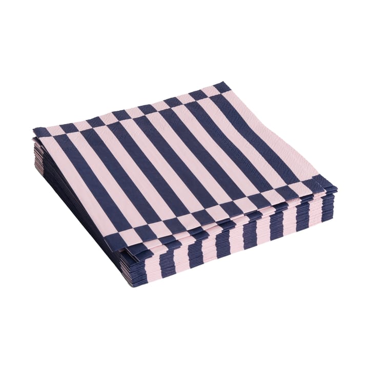 Χαρτοπετσέτες Pattern Dinner Stripe 40x40 cm 20 τεμάχια - Light pink-dark blue pillar - HAY