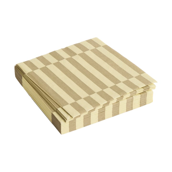 Χαρτοπετσέτες Pattern Lunch Stripe 33x33 cm 20 τεμάχια - Cream-sand pillar - HAY