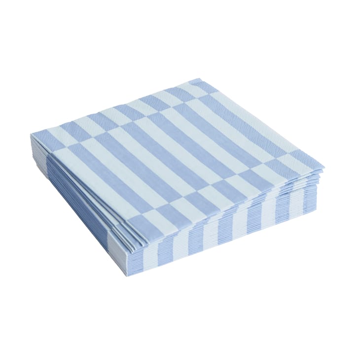 Χαρτοπετσέτες Pattern Lunch Stripe 33x33 cm 20 τεμάχια - Light blue-dusty blue pillar - HAY