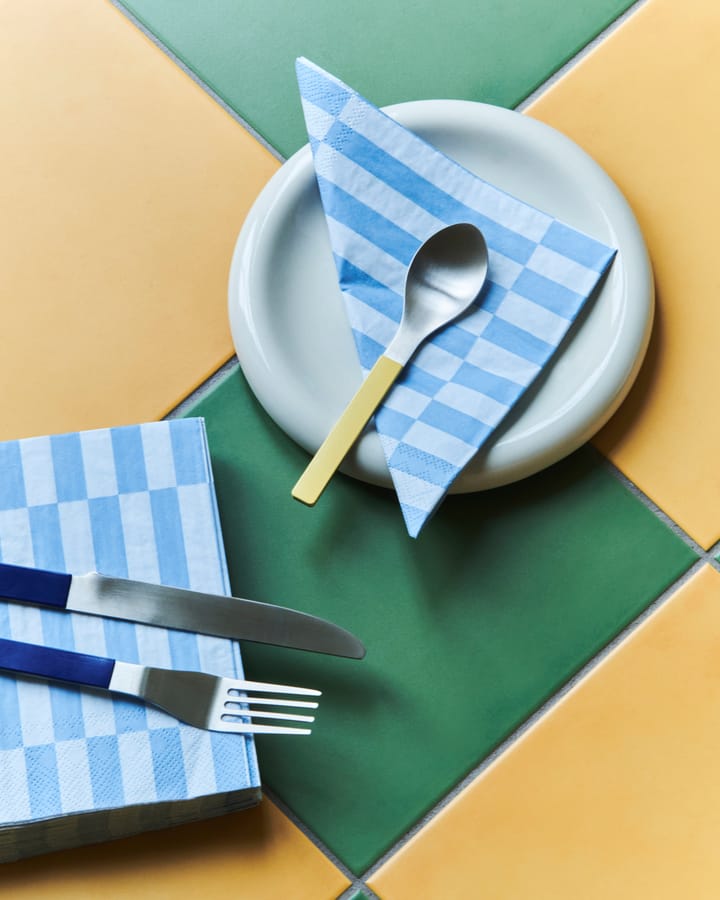 Χαρτοπετσέτες Pattern Lunch Stripe 33x33 cm 20 τεμάχια - Light blue-dusty blue pillar - HAY