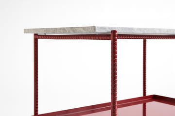 Rebar βοηθητικό τραπεζάκι 75x44x55 cm - Grey marble-barn red - HAY