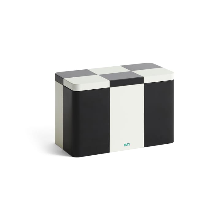 Tin Container βάζο αποθήκευσης medium - Black-off white - HAY