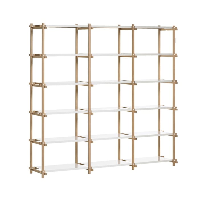 Woody ράφι - Oak-white lacquered shelf, high - HAY