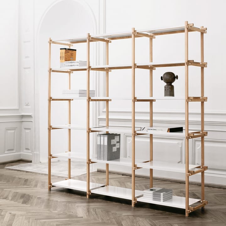 Woody ράφι, Oak-white lacquered shelf, high HAY