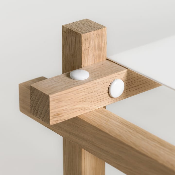 Woody ράφι, Oak-white lacquered shelf, high HAY