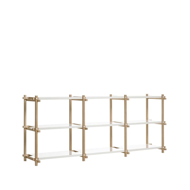 Woody ράφι, Oak-white lacquered shelf, low HAY