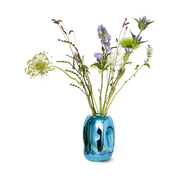 Γυάλινο βάζο HK Objects 21,5 cm - Blue chrome - HKliving