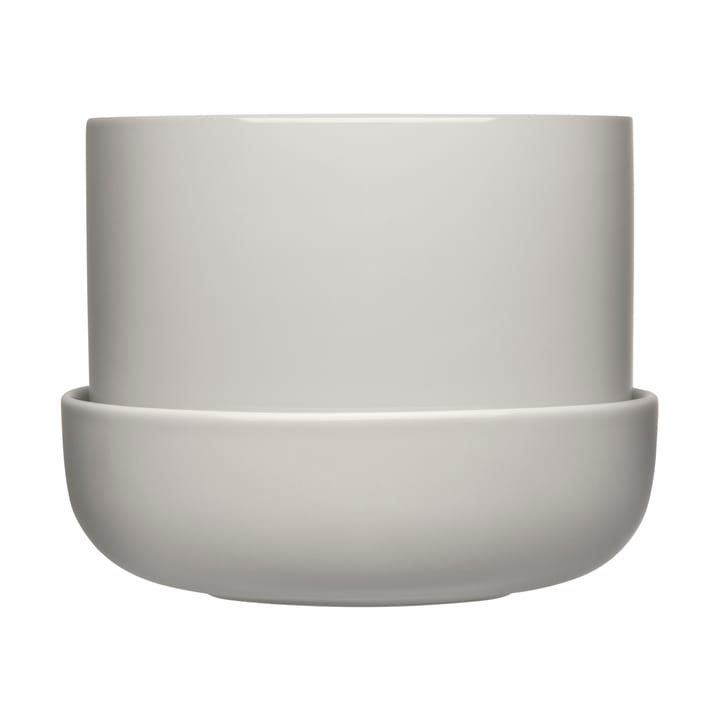 Nappula γλάστρα με πιατάκι 130x170 mm - Ανοιχτό γκρι - Iittala