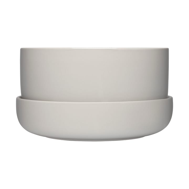 Γλάστρα Nappula με πιατάκι Ø24 cm h13 cm - Ανοιχτό γκρι - Iittala