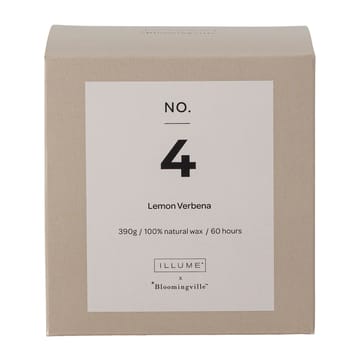 NO. 4 Lemon Verbena αρωματικό κερί - 390 g + Κουτί δώρου - Illume x Bloomingville