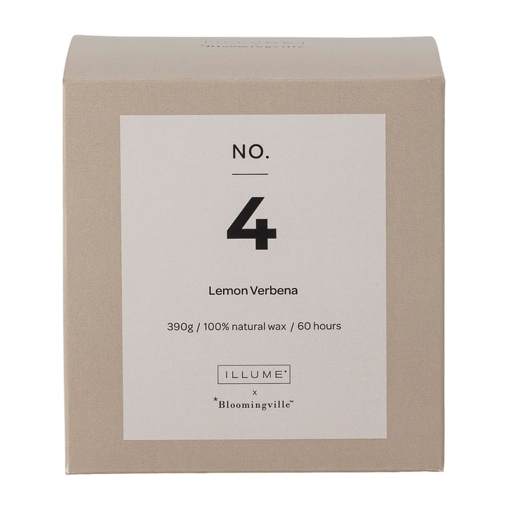 NO. 4 Lemon Verbena αρωματικό κερί - 390 g + Κουτί δώρου - Illume x Bloomingville