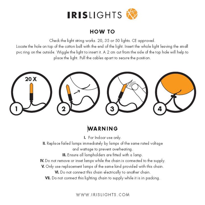 Irislights Brownie, 35 μπάλες Irislights