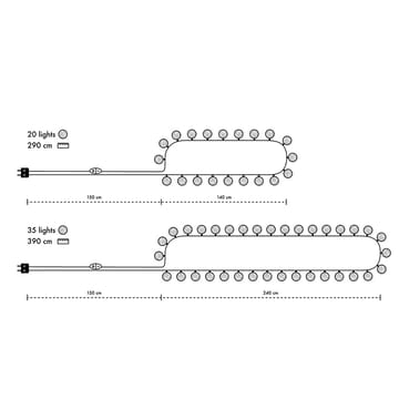 Irislights πρόσθετα φώτα chain - 35 μπάλες - Irislights