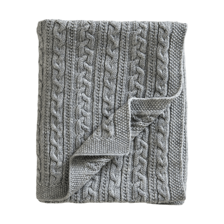 Babyfilt βρεφική κουβέρτα πλεκτό μαλλί merino 80x100 cm - Light grey - Jack o Juno