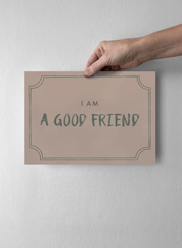 Good friend diploma αφίσα 21x30 εκ. - Dusty rose - Kunskapstavlan®