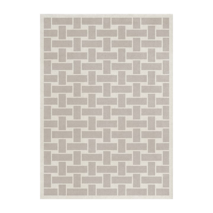 60S Geo Basket Weave μάλλινο χαλί, Oatmeal-180x270 cm Layered