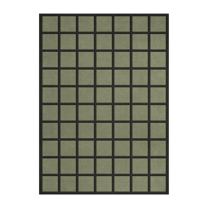 Μάλλινο χαλί Avenue Checked  - Olive-180x270 cm - Layered