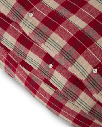 Σετ κλινοσκεπασμάτων Checked cotton flannel - Κόκκινο-μπεζ-πράσινο-λευκό - Lexington