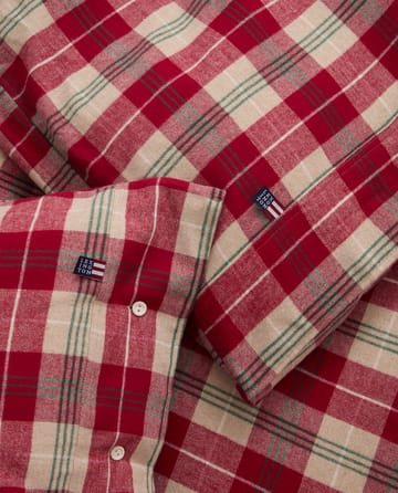 Σετ κλινοσκεπασμάτων Checked cotton flannel - Κόκκινο-μπεζ-πράσινο-λευκό - Lexington