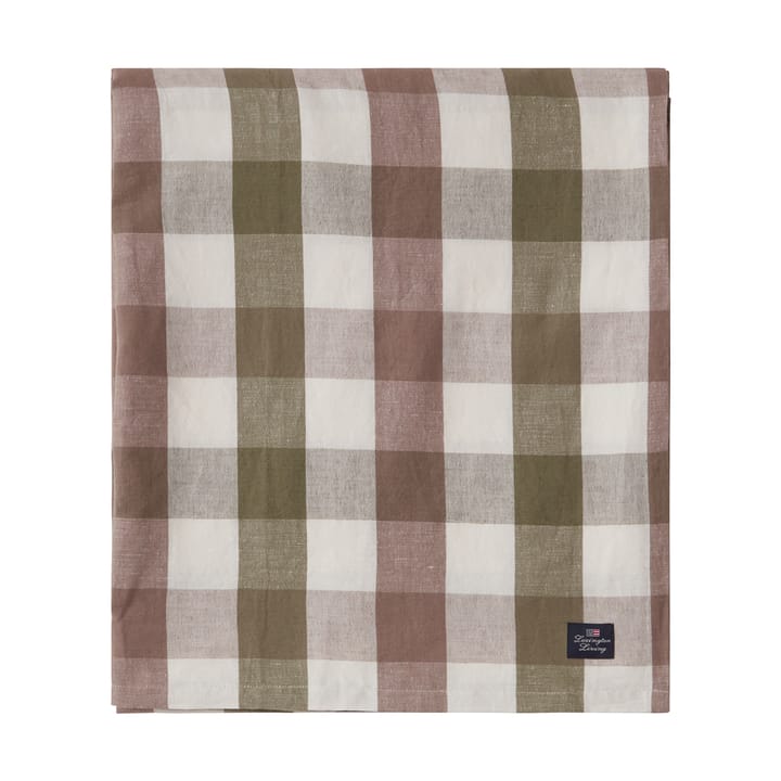 Checked Cotton Linen τραπεζομάντιλο 180x180 cm, Olive Lexington