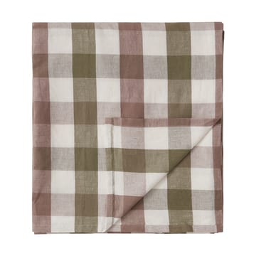 Checked Cotton Linen τραπεζομάντιλο 180x180 cm - Olive - Lexington