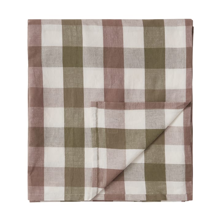 Checked Cotton Linen τραπεζομάντιλο 180x180 cm, Olive Lexington