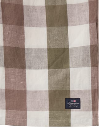 Checked Cotton Linen τραπεζομάντιλο 180x180 cm - Olive - Lexington