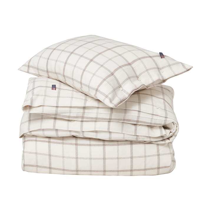 Ολοκληρωμένο Σετ Κλινοσκεπασμάτων Checked Flannel 150x210 cm - White-brown - Lexington