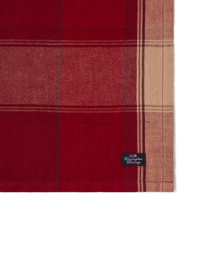 Τραπεζομάντιλο Checked linen-cotton 50x50 εκ., Κόκκινο-μπεζ Lexington