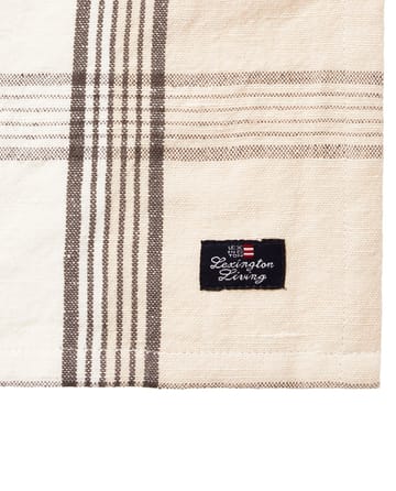 Υφασμάτινη πετσέτα Checked Linen/Cotton 50x50 cm - Beige - Lexington