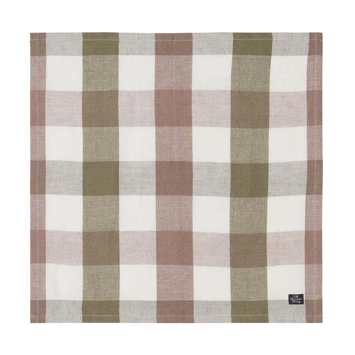 Υφασμάτινη πετσέτα Checked Linen/Cotton 50x50 cm, Olive Lexington