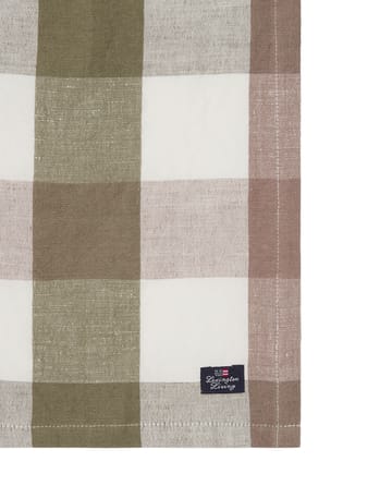 Υφασμάτινη πετσέτα Checked Linen/Cotton 50x50 cm - Olive - Lexington