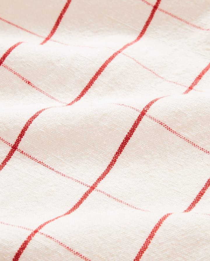 Πετσέτα κουζίνας Checked Linen/Cotton 50x70 cm, White-red Lexington