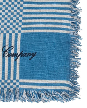 Κουβέρτα πικνίκ Checked Recycled Cotton 150x150 cm - Blue - Lexington