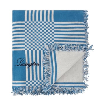 Κουβέρτα πικνίκ Checked Recycled Cotton 150x150 cm - Blue - Lexington