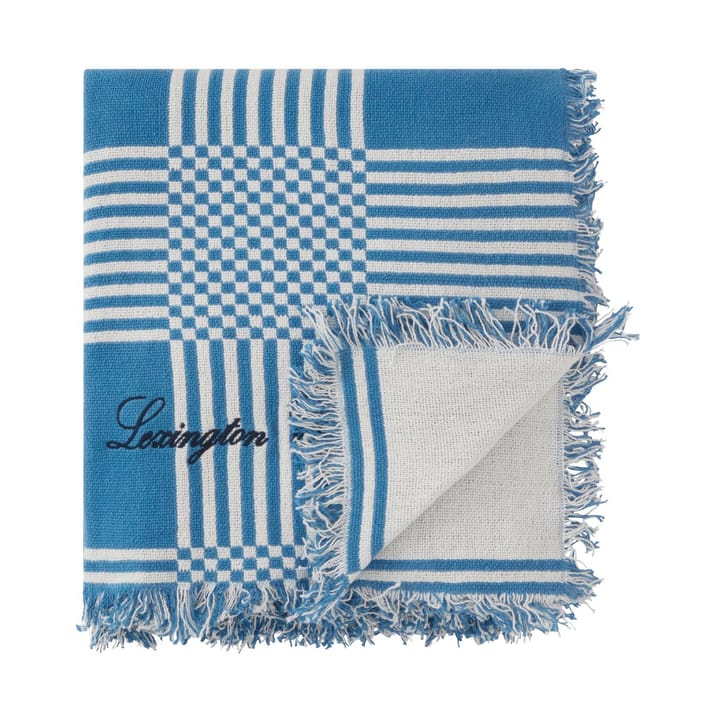 Κουβέρτα πικνίκ Checked Recycled Cotton 150x150 cm, Blue Lexington