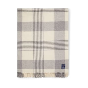 γκρι Checked Recycled Wool throw 130x170 εκ - γκρι-λευκό - Lexington