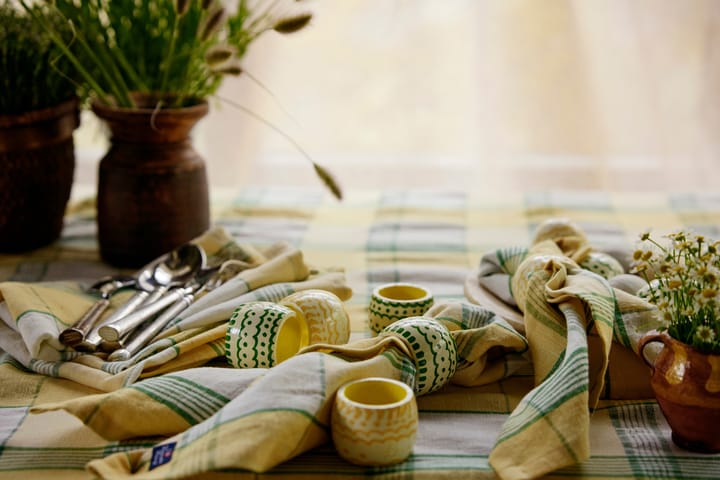 Δαχτυλίδι χαρτοπετσέτας Easter Ring in Wood napkin ring 4-pack - Green-yellow - Lexington