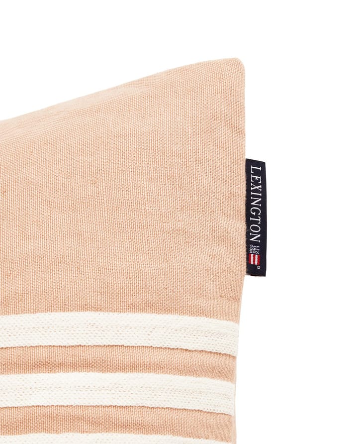 Μαξιλαροθήκη Embroidery Striped Linen/Cotton 50x50 cm, Beige-white Lexington