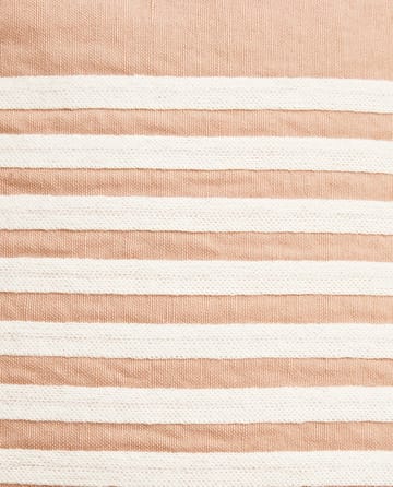 Μαξιλαροθήκη Embroidery Striped Linen/Cotton 50x50 cm - Beige-white - Lexington